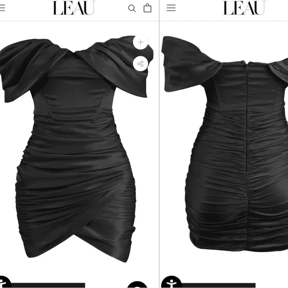 Leau | Dresses | Leau Divine Satin Black Dress | Poshmark